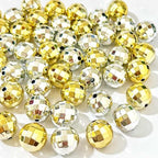 Mixed Lots Acrylic Faceted Bead DIY Beading Hairband Bracelets Necklace Craft Embelishment (Gold+Silver-Faceted) - color: Gold+Silver-Faceted