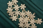 Pack of 20 Rhinestone Charms Gold Plated Pendants Pave Crystal Accessories for Necklace Bracelet Jewelry Making DIY Crafting - color: (Daisy Flower)VID65001