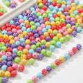 8mm Acrylic Beads 600pcs Star Spacer Bubble Bead Plastic Crafts Bead for DIY Necklaces Bracelets Earrings Jewelry Making (Purple&red) - color: purple&red