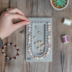 The Beadsmith Mini Bead Board, Grey Flocked, 16” U-Shaped Channel, 4 x 6.75 inches, Design Boards for Creating Bracelets, Necklaces and Other Jewelry - size: 16" - 1 Channel