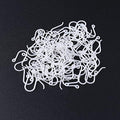 AKOAK 50pc 0.65mm Non-Allergenic Plastic Ear Wire Hooks Earring Findings fit DIY Jewelry (Silver) - color: Silver