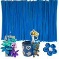 Blue Pipe Cleaners,Pipe Cleaners Craft,Arts and Crafts,Craft Supplies,Art Supplies,School Halloween Party Treat Bags,Girl Toys - color: Blue