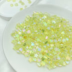 450Pcs Acrylic Beads AB Crystal Star Beads Heart Beads for Jewelry Making DIY Bead Bracelet Necklace Earrings(Lemon Yellow) - color: Lemon Yellow