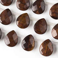 Cherry Blossom Beads Red Tigereye Faceted 12x15mm Top Drilled Teardrop - 12 pcs/ 8 inch Strand - color: Red Tiger Eye