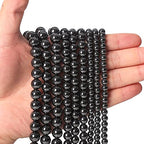 45pcs 8mm Natural Black Hematite Gemstone Beads Energy Healing Crystal Round Loose Stone Beads for Jewelry Making, DIY Bracelets Necklaces - color: Black Hematite, size: 8mm