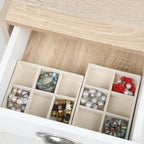 2 Pcs Stackable 6 Grids Drawer Jewelry Organizer, Premium Velvet Jewelry Box Inserts Felt Jewelrys Tray for Drawers Inserts Storage Tray Display Case Stud Earrings Bracelets Necklace Rings