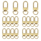 20Pcs Gold Metal Lobster Claw Clasps, Swivel Lanyards Snap Hooks for Jewelry Making, Keychain,Bag Connector - color: gold