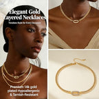 Gold Necklace for Women - Chunky 14K Gold Plated Chain Necklace Cuban Link Paperclip Chain Herringbone Statement Choker Necklace for Women Simple Trendy Jewelry Gifts - style: 6mm-cuban chain-gd