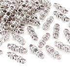 Pandahall 50pcs Tibetan Style Antique Silver Alloy 3 Holes Spacer Bar Jewelry Making Charms Link Connector Multi Strand Separator 6.5x20x6.5mm