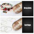 5.5 Inches Memory Wire Cutter for Jewelry Making - Bracelet Making Kit With 200 KC Gold Loops - Beading Wire Jewelry Cuff - color: Kc Gold