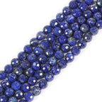 6mm Lapis Faceted Gemstone Round Loose Beads Strand 15.5-16" DIY Jewelry Making - color: Lapis
