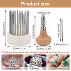 Frdhee Stone Setting Tools, 23PCS Beading Tools Set Gemstone Pearl Tightening Loosen Stone Tool Jewelry Making Repair Kit for Beading Setting Graver