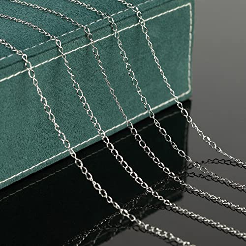 UMAOKANG 32.8 Feet Stainless Steel Extender Chain Links for Jewelry Making, Silver Chain Bulk with Lobster Clasps and Open Jump Rings - color: Steel Twist