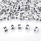 Augshy 700PCS White Letter Beads Alphabet Beads for Making DIY (6mm) - style: Alphabet Style