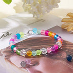 PH PandaHall 1560pcs 24 Color Frosted Glass Beads for Jewelry Making, 6mm Candy Color Frosty Beads Matte Loose Spacer Beads for Friendship Bracelets Necklace Earring Jewelry Making