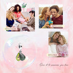 S925 Bead Dangle Charms for Bracelets Necklaces, Compatible with Pandora, Jewelry Making - style: Avocado Double Dangle Charm
