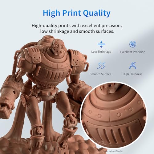 ANYCUBIC Upgraded 8K 3D Printer Resin, 3D Printing Resin with High Precision and Quick Curing & Excellent Fluidity for LCD 4K/6K/8K/12K/16K 3D Printing (Crimson Clay, 1kg) - color: Crimson Clay, size: 1kg