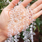200pcs Czech 12mm Faceted Teardrop Briolette Crystal Glass Loose Beads Pendant Drop Spacer Bulk Crystal Clear for DIY Jewelry Making CCT2-1 - color: Crystal clear, size: 12x6mm - 200pcs