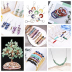1500pcs Gemstone Chip Beads DIY Jewelry Making, Healing Engry Crystals Polishing Crushed Irregular Shaped Beads with Box (15 Materials) - color: 15 Materials