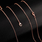ALEXCRAFT Wholesale 12PCS Rose Gold Plated Solid Brass Chain Finished Flat Cable Chains Bulk for Jewelry Making (26"(2.0MM) - color: Rose Gold, size: 26 inch-0.079 inch