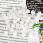 AD Beads Natural Gemstone 8mm Round Loose Beads Big Hole 2.5mm Sized 40pcs (White Jade) - color: White Jade