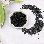 Size 6/0 Crafts Glass Seed Beads 4mm Black Beads for Jewelry Making (Total About 100g About 1200pcs) - color: Black