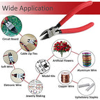 6 inch Side Cutter - Diagonal and Spring Loaded Wire Cutters with Non-slip Red Handle, Ideal for Jewelry, Crafting, Zip Tie, Heavy Duty,1 Pack - color: 1 Pack
