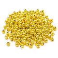 LolliBeads (R) Gold Plated Smooth Round Metal Beads 8 mm 200 Pcs - color: Gold 200 Pcs 8mm