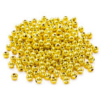 LolliBeads (R) Gold Plated Smooth Round Metal Beads 8 mm 200 Pcs - color: Gold 200 Pcs 8mm