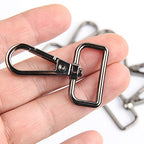 JWBIZ 15 Pcs D Ring Swivel Lobster Claw Clasp, Push Gate Snap Hooks Trigger Clips(Gun Black, 1 inch) - color: Gun Black, size: 1 inch