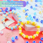 IOOLEEM Light Green Pony Beads,1200pcs Beads for Bracelets Making & Hair braiding, Kandi Friendship Bracelets & Jewelry Making. - color: Light Green