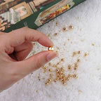 200pcs 14K Gold Round Beads,Durables Beads that Do Not Fade Easily,Seamless Spacer Beads,Brass Loose Beads,Gold Beads for Jewelry Making (4MM) - size: 4MM-200pcs