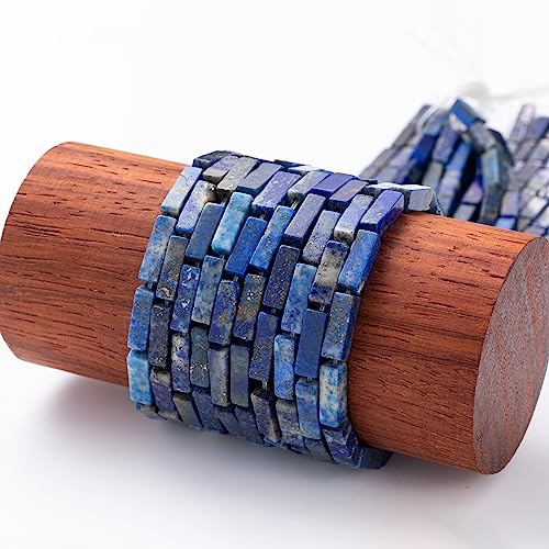 Natural Lapis Lazuli Rectangle Tube Beads 4x13mm 38cm/str Loose Semi Gemstone Stone Beads for Making Bracelets Necklace Earrings - color: Lapis Lazuli, size: 4x13mm Rectangle