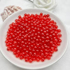 1000PCS 6MM Round Crystal Acrylic Beads Crystal Faceted Beads Spacer Beads for DIY Crafts Jewelry Making, Bracelets Necklaces Wind Chimes Suncatchers Loose Gemstones(65-Big Red) - color: 65-Big Red, size: 6MM