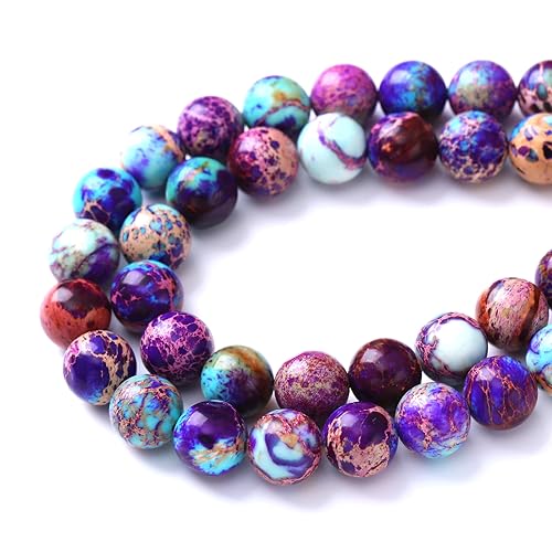 91PCS 4mm Natural Galaxy Sea Sediment Jasper Beads Gemstone Round Loose Spacer Stone Beads for Jewelry Making DIY Bracelet Necklace 15 Inch,Energy Stone Healing Power - color: Galaxy Sea Sediment Jasper, size: 4mm