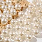 20mm Acrylic Beads 100pcs White Pearl Bead Chunky Bubblegum Beads for DIY Jewelry Making (White Pearl) - color: white pearl