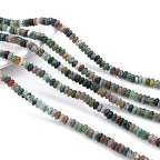 BEADIA Natural Indian Agate Spacer Beads Caps Rondelle Disk Loose Beads for Beading Jewelry Making 4mmx2mm 38cm - color: Indian Agate, size: Rondelle Disk 4mm x 2mm
