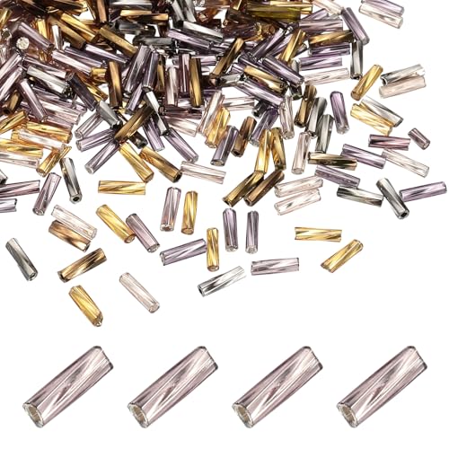 uxcell 1500Pcs Glass Bugle Seed Beads, 6x2mm Mini Long Tube Seed Beads Tube Loose Glass Seed Spacer Bead for DIY Earring Bracelets Necklace Jewelry Making Embroidery, Korean-Style Mix - color: Korean-Style Mix