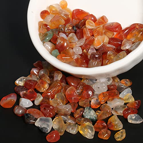 30in Red Agate Natural Chip Stone Beads 5-8mm About 230pcs, Irregular Drilled Orange Red Bead for Bracelets Jewelry Making Supplies for Adults, DIY Crafts. - color: Red Agate