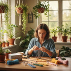Adult DIY Craft Keychain Making Kit Boho Macrame Keychain Kit Includes Key Rings Precut Macrame Cord Instructions to Make Cute Keychains and Lanyards Kids Crafts Projects Kits Macrame Beginners - color: Macrame Keychain Kits