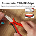 Mini Pliers Set 5 PCS Jewelry Plier Includes Long Nose,Wire Plier,pointed nose, Pliers with Grip Cutting Tools Set for DIY & Jewelry Making Supplies Repair