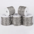 [66 Feet/ 20M] Stainless Steel Chain Bulk, 2mm 304 Stainless Steel Chains Flat Cable Link Chain Bulk for Jewelry Making DIY Craft - color: Stainless Steel, size: 2.0mm width