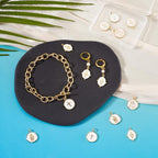 Craftdady Golden Plated Enamel Pendants White Oval Flat Round Dangle Charms for DIY Earrings Necklace Bracelet Making - color: Golden Virgin Mary-5 Styles