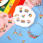 MARFOREVER 120PCS Rainbow Charms for Jewelry Making, Gay Pride Charms LGBT Colorful Enamel Charm Pendants for DIY Bracelet Necklace Earrings Making Supplies - style: LGBT