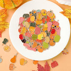 MARFOREVER 120 PCS Pumpkin Charms for Jewelry Making, Fall Charm Assorted Thanksgiving Autumn Enamel Pumpkin Alloy Charms Pendants for DIY Jewelry Crafts Thanksgiving Day Gift - style: Pumpkin