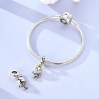 925 sterling silver Bead Charm for Pandora bracelets and Necklaces - Cute Heart Animal Ocean Pendant Bead Charms with Cubic Zirconia Mother's Day Jewelry Making DIY Gifts for Women Wife/Girlfriend - color: Skeleton Man Pendant