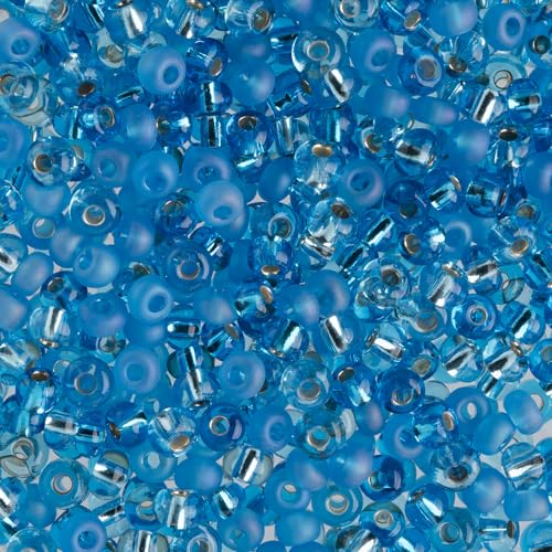 John Bead Czech Glass Seed Beads 6/0 (100g) Aqua Mix Beads for DIY Art Crafts Jewelry Bracelets Necklaces Earrings Making - color: Aqua Mix