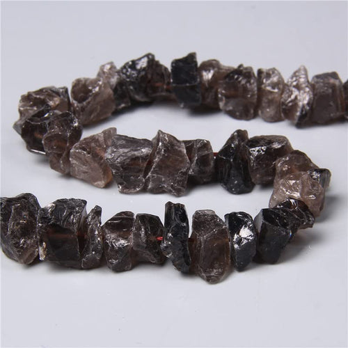 10-13mm Natural Irregular Freeform Raw Tea Quartz Stone Nugget Beads Reiki Crystal Healing Minerals Quartz Bead DIY Jewelry Making - color: Tea Quartz