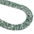 BEADIA Natural African Jade Spacer Beads Caps Flat Round Loose Beads for Beading Jewelry Making 3mmx2mm 38cm - color: African Jade, size: Flat Round 3mm x 2mm