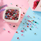 Craftdady 350Pcs Teardrop Czech Glass Beads Mixed Colors Lustered Drop Spacer Loose Beads 6.5x4.5mm Top Drilled for Jewelry Craft Making - color: Mixed Colors, 6.5x4.5mm